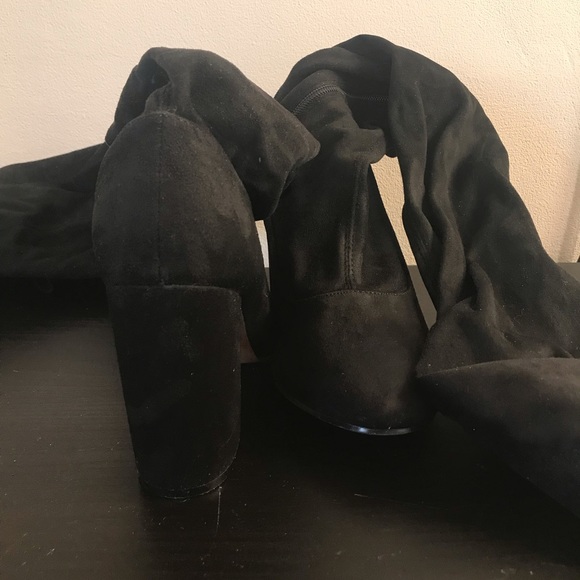 Asos over the knee black heeled boots size 8 - Picture 3 of 5